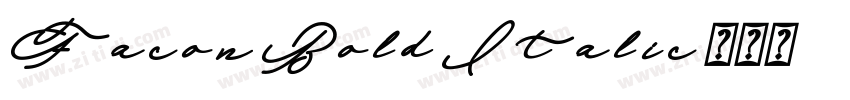 Facon Bold Italic字体转换